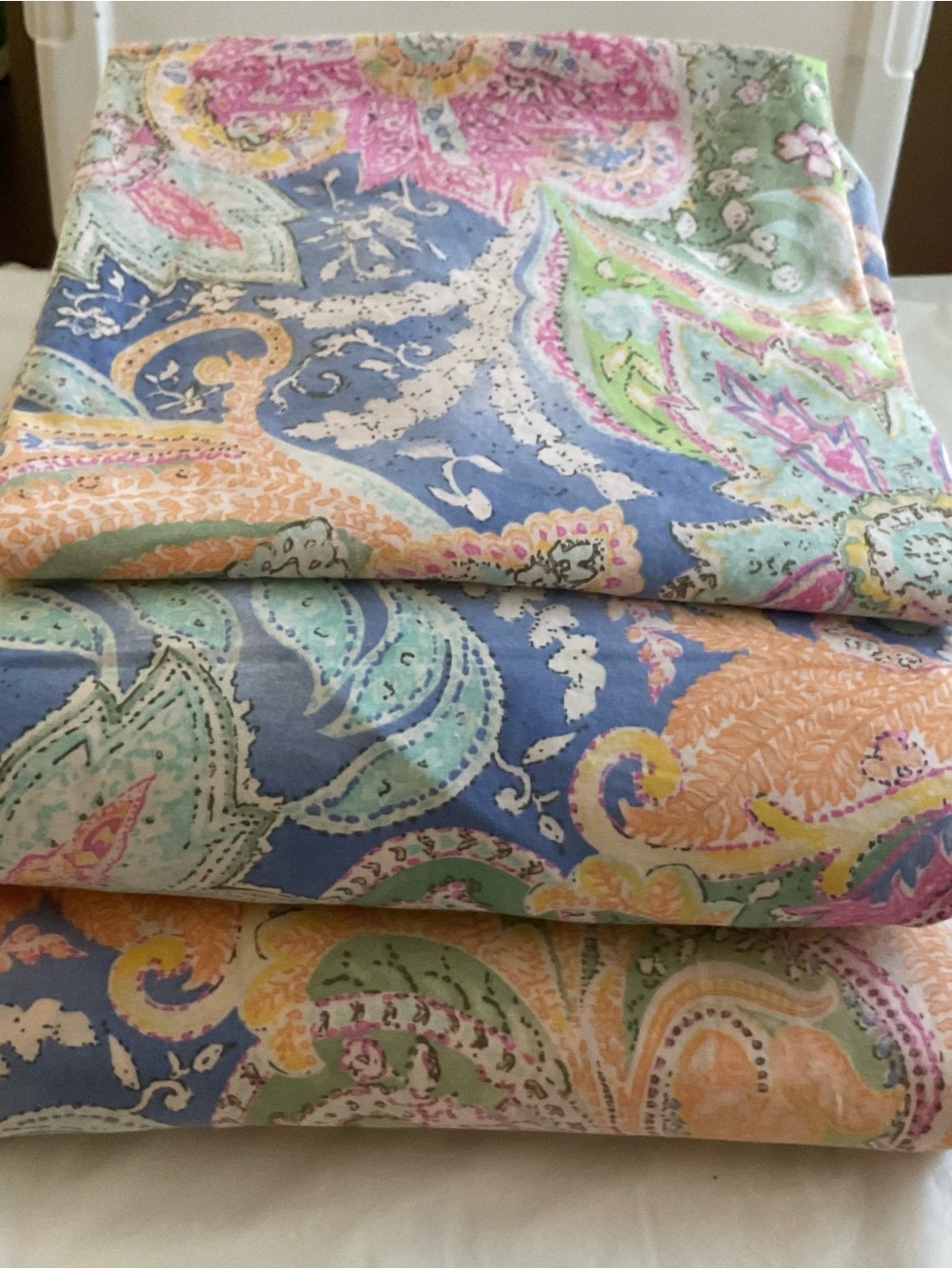 Vintage Ralph Lauren Flying Point KING 3pcs Sheet Set Paisley Multicolor